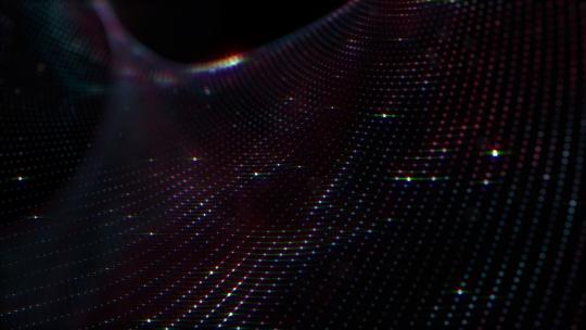 暗光波粒子抽象技术 4K背景视频
