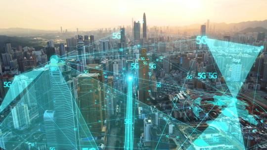 科技5g城市特效合成模板