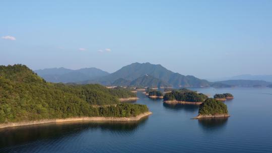 4K航拍杭州千岛湖5A景区视频