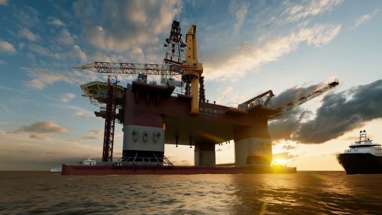 石油天然气能源勘测开采磕头机海上平台