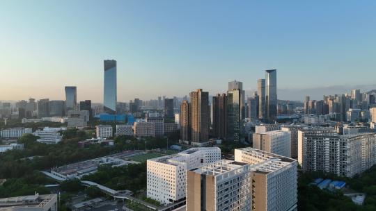 4K深圳南山区科技园建筑群航拍视频素材模板下载