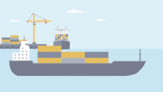 海上货轮运输AE视频素材教程下载