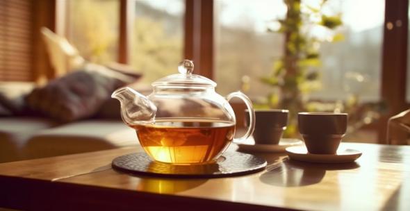 杯子红茶茶壶茶杯茶道茶水热茶泡茶茶叶倒茶