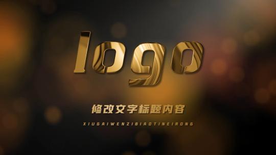 暗调唯美黑金质感高奢大气企业logo展示