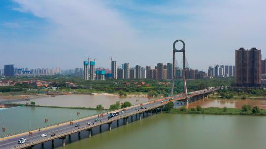合集_咸阳渭河大桥4K航拍