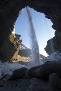 冰岛Kvernufoss瀑布