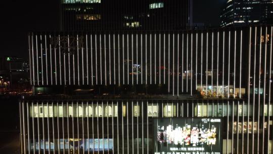 郑州夜景 城市办公楼 繁华夜景航拍视频素材模板下载