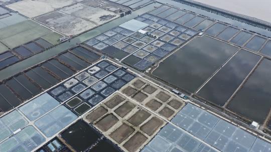 航拍水产养殖场视频素材模板下载