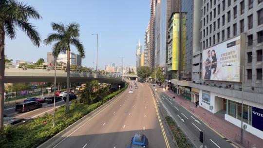 香港街头交通城市景观