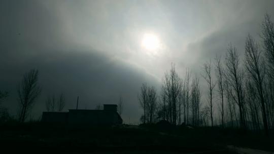 乡村郊外的云延时