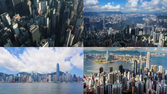 【合集】无人机航拍香港闹市镜头视频素材模板下载