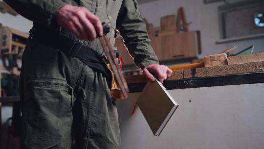 木匠的工具特写视频素材模板下载