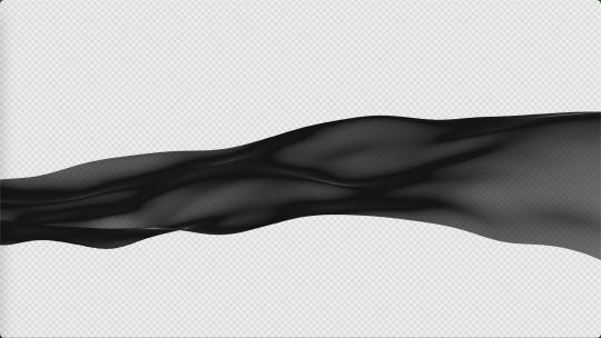 带通道 黑色飘带 黑绸子高清在线视频素材下载