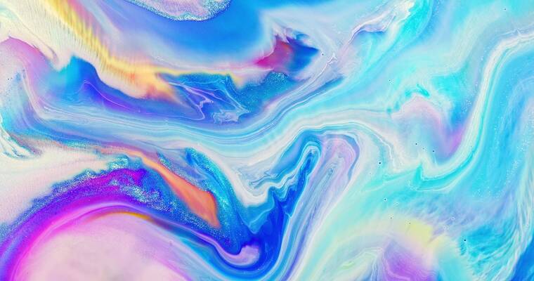 彩色震撼恢弘微观丙烯颜料墨水流体艺术设计正版超高清4k商用授权视频