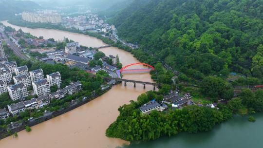 新安江泄洪月亮湾洪水淹没航拍合集