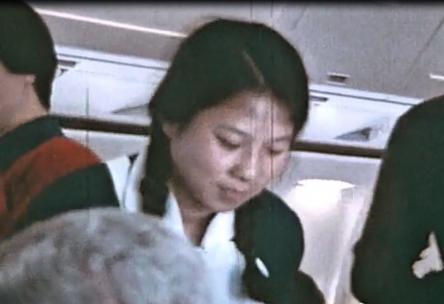 70年代 西藏飞往北京的航班 雪山 北京机场