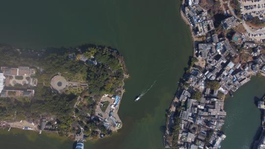 大理洱海 南召风情岛 4K航拍视频素材模板下载