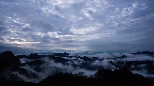 【4K】武夷山大王峰天游峰云雾云海涌动延时