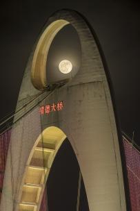 猎德大桥穿月