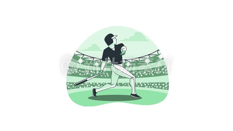 2-230打棒球比赛本垒打线条