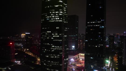 厦门观音山JFC航拍夜景视频素材模板下载