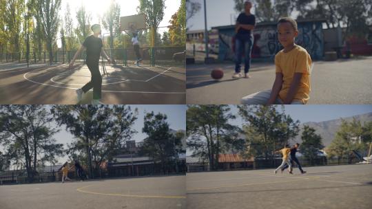 【合集】正在打篮球的年轻人视频素材模板下载