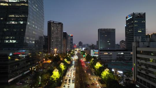 昆明盘龙区夜景航拍