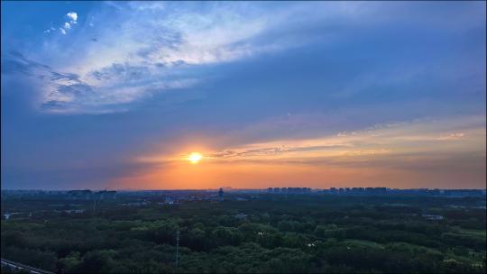 夕阳 北京远景