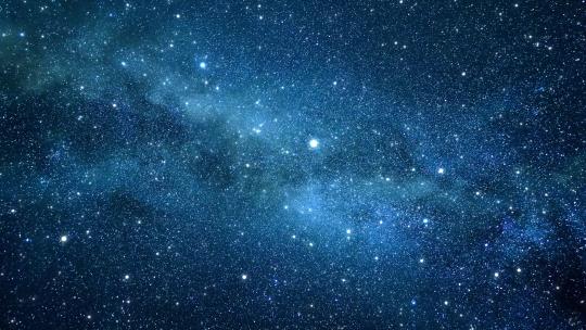 蓝色空间星云中的星星4K