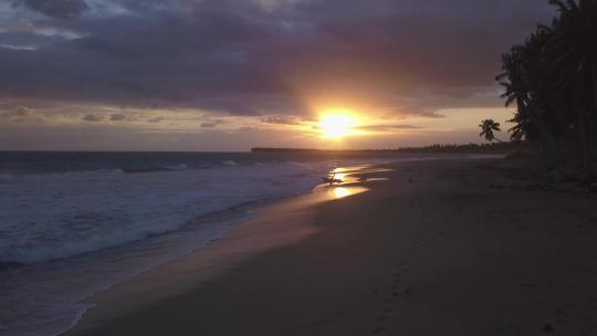 日落海滩