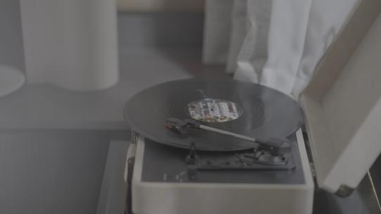 复古黑胶唱片机高清在线视频素材下载