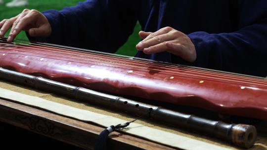 中华传统文化民族乐器古琴演奏视频素材模板下载