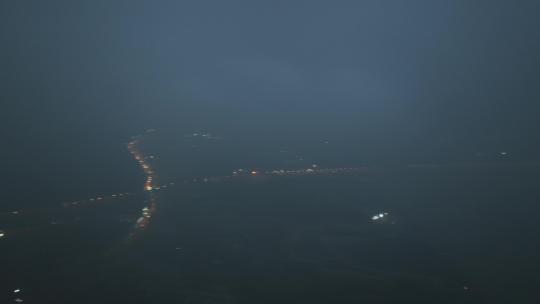 长沙岳麓区夜景航拍