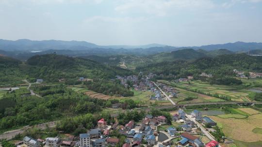 美丽乡村田园农业种植山川丘陵农田航拍