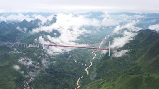 贵州坝陵河大桥航拍视频素材模板下载