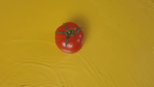 番茄收拍水面波纹慢动作