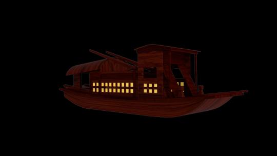 南湖红船C4D三维模型下载