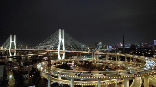 上海·南浦大桥·夜景航拍