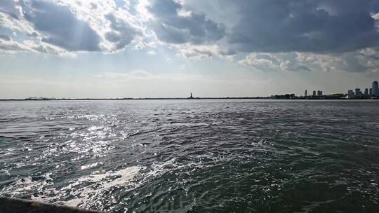 纽约港海景延时摄影