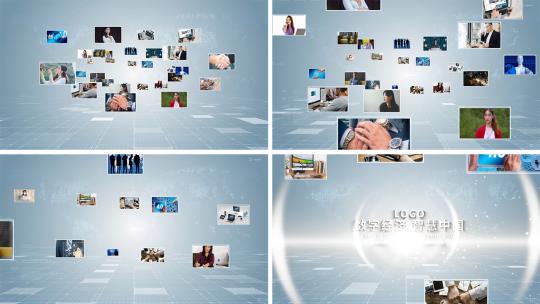 企业照片穿梭汇聚主题AE模板AE视频素材教程下载