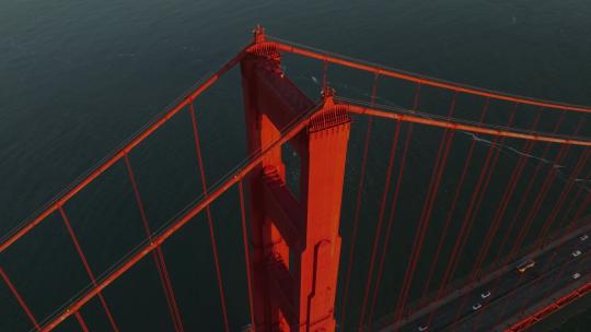 航拍旧金山大桥