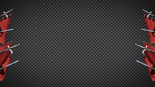 4K胜利旗帜结算旗帜红旗蓝旗4K横屏竖屏