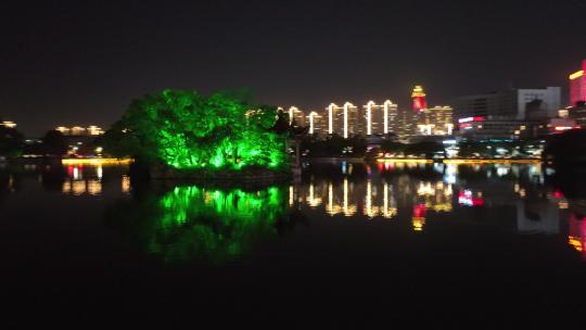 芜湖鸠兹广场夜景航拍视频素材模板下载