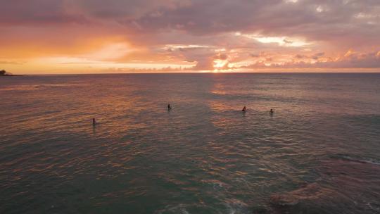 海边日落唯美美景夕阳无限好视频素材模板下载