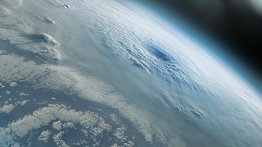 太空俯瞰台风风暴风眼视频素材模板下载