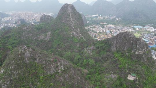 广西桂林西山4A景区航拍