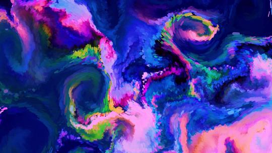 4k粒子流动视觉创意抽象彩色流体画艺术视频素材模板下载