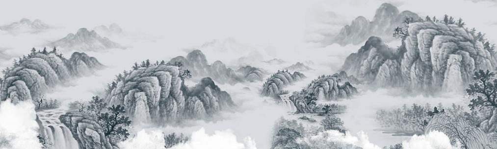 中国风大气水墨山水背景