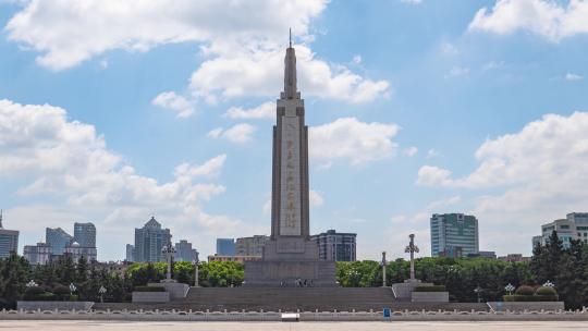 江西南昌八一广场南昌起义纪念塔延时摄影