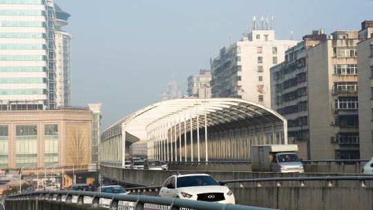 襄阳城市交通城市风光车流视频素材模板下载